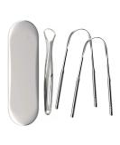Portable Stainless Steel Tongue Scraper for Adults | 3 Pack | Metal Tongue Cleaners for Bad Breath | Oral Care & Fresh Breath - Buy Online on GoSupps.com