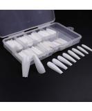 100 Pieces White Coffin Nail Tips - Long Ballerina Acrylic False Nails with Box for Stunning Nail Art - Buy Online on GoSupps.com