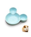 Cute Mouse-shaped Ceramic Hamster Food Bowl - Easy to Clean Guinea Pig Feeding Dish for Small Animals - Ideal for Hedgehogs, Squirrels, Rodents, and Sugar Gliders - Blue - Buy Online on GoSupps.com
