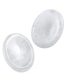 Nupuyai Rock Crystal Oval Thumb Worry Stone Set - Healing Anxiety & Stress Relief Therapy | 2pcs Energy Crystal Pocket Palm Stones 45x35mm White - Buy Online on GoSupps.com