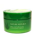 Nature Republic Real Nature Aloe Cleansing Cream 6.76oz | Hydrating & Soothing Cleanser for Glowing Skin - International Shipping Available - Buy Online on GoSupps.com