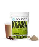 Bo-ldfit Vegan Plant Protein Powder for Men & Women - Supports Metabolism Immunity & Antioxidants - Chocolate Flavor 500g - Buy Online on GoSupps.com