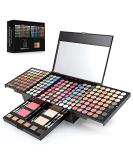 194 Colors Cosmetic Make up Palette Set Kit - High Pigment All-in-One Powder Pallet with Mirror and Applicators - Buy Online on GoSupps.com