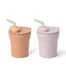 Miniware 1-2-3 Sip Training Cup for Baby Toddler Self Feeding - 2 Pack Cotton Candy + Toffee - Buy Online on GoSupps.com