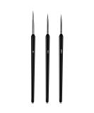 Professional Nail Art Brush Set - 3-Piece Design for Manicure & Salon | Detail Liner Brushes (6mm 7mm 10mm) - Buy Online on GoSupps.com