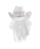 MGupzao Bridal Cowboy Hat and Veil Bachelorette Party White Cowgirl Hat Wedding Bridal Shower Decoration Bride to be Gift Country-Western Bachelorette Novelty - Buy Online on GoSupps.com