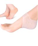 Brillistar Silicone Gel Socks - 2 Pair Heel & Ankle Sleeve for Plantar Fasciitis Relief | Comfortable Foot Pain Relief for Men & Women - Buy Online on GoSupps.com