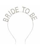 Rhinestone Bride Headband - Wedding Tiara Hair Band for Bachelorette & Bridal Shower - Buy Online on GoSupps.com