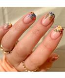 BettyCora Short Square Fake Nails Set with Glue - Flowers D10 Design - Buy Online on GoSupps.com