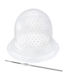 FRIUSATE 2-Piece Silicone Hair Coloring Highlighting Cap Set with Hook, Gloves, and Brush - Salon Quality Hair Highlighting Kit for Women and Men - Buy Online on GoSupps.com