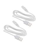 Emsea USB Razor Charging Cable - Compatible with Finishing Touch Flawless Legs | 5V 1m Power Cable for Women | 2-Pack White - Buy Online on GoSupps.com