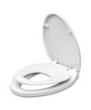 Elongated Toilet Seat with Slow Close & Easy Clean - Standard/Oval Toilets - White Plastic - Buy Online on GoSupps.com
