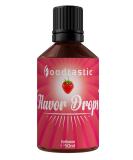 Foodtastic Flavor Drops Strawberry 50ml | Calorie-Free Sugar-Free Aroma | Flavrops Taste Enhancer - Buy Online on GoSupps.com