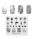 KADS Nail Stamping Plate Tree Nature Template NA018 - Nail Art Decoration & DIY - Buy Online on GoSupps.com
