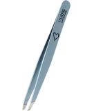 Rubis Heart Engraved Slanted Eyebrow Tweezers - Light Blue | Premium Quality for Perfect Brows - International Shipping - Buy Online on GoSupps.com
