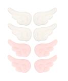 Beaupretty Plush Angel Wing Hair Clips - 4 Pairs Cute Cartoon Hairpins for Girls & Women | Slipproof White & Pink - Buy Online on GoSupps.com