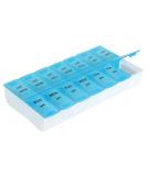 7 Day Pill Organizer AM/PM - Weekly Medication Planner (Blue) | International Shipping Available - Buy Online on GoSupps.com