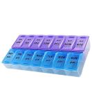 XL Pill Organizer - 7 Day AM PM Weekly Pill Box - Extra Large 9x4.75 for Medicines Vitamins & Supplements - Buy Online on GoSupps.com