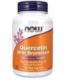 Buy Now Foods Quercetin with Bromelain 120 Vegan Capsules - Boost Immune Health & Antioxidants - International Shipping Available - Buy Online on GoSupps.com