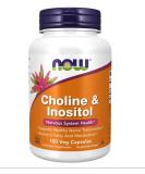 NOW Foods Choline and Inositol 500mg - 100 Capsules | Enhance Brain Health & Mood Support | International Shipping Available - Buy Online on GoSupps.com
