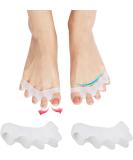 Gu Cheng Silicone Toe Stretchers and Separators - Bunion Corrector for Foot Pain Relief - White - Buy Online on GoSupps.com