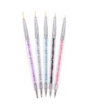 5-Piece Nail Brush Set - Professional Nail Art Dotting Tools & Dual-Ended Acrylic Pen for DIY Nail Design - Buy Online on GoSupps.com