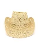 Western Cowboy Straw Hat Beige - Couple's Outdoor Travel Sunscreen Hat - Buy Online on GoSupps.com