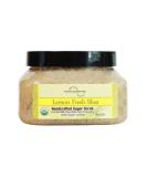 USDA Organic Vegan Sugar Scrub - Lemongrass Body Scrub with Shea Butter | Gentle Exfoliant for Dry Skin Feet & Elbows | 8oz Coconut & Avocado Oil - Buy Online on GoSupps.com