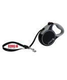 High-Quality 5m Cong Roll-Out Dog Leash for Small Dogs up to 20kg | Break & Lock System | Comfortable Soft Handle & Reflective Belt - Black - Buy Online on GoSupps.com
