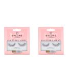 Eylure Fluttery Light No. 117 False Lashes (Pack of 2) Black 3 Count (Pack of 2) - Buy Online on GoSupps.com