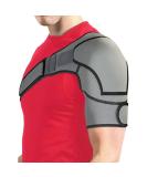 Adjustable Shoulder Brace for Torn Rotator Cuff Pain Relief | Compression Sleeve for Men & Women - Large Gray - Buy Online on GoSupps.com