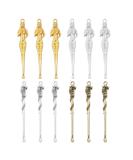 Ximimark 12 pcs Vintage Brass Dragon Ear Spoons - Intricately Carved Ear Cleaning Tool & Safe Wax Remover Keychain Pendant for Optimal Ear Hygiene - Buy Online on GoSupps.com
