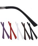 Eyeglass End Tips  10 Pairs Silicone Anti-Slip Ear Sock Pieces Tube Sleeve Eyewear Soft Replacement Tips ONLY for Thin Slim Flat Wire Eyeglass Sunglasses Legs - 5 Colors Black white red purple gray - Buy Online on GoSupps.com