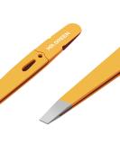 MR.GREEN Colorful Eyebrows Tweezers - Stainless Steel Slanted Beauty Tool for Fine Hair Removal in Orange - Buy Online on GoSupps.com