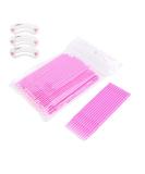 Coobbar 100pcs Micro Disposable Eyelash Extension Brushes - Durable Pink Mascara & Glue Cleaning Sticks for Women | International Shipping Available - Buy Online on GoSupps.com