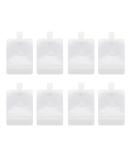RIIEYOCA 8 Piece Portable Travel Pouches | Clear Plastic Packaging Bags for Shampoo, Shower Gel, Hand Sanitizer | 100ml Refillable Cosmetic Divide Bag - Buy Online on GoSupps.com