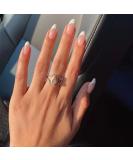 Justotry 24 Glossy Almond Press-On Nails | Short White French & Nude Oval Acrylic Artificial Nails for Women - Buy Online on GoSupps.com