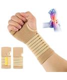 Carpal Tunnel Wrist Brace Pair - Adjustable Compression Support for Wrist Pain & Tendonitis - Ideal for Sports Injuries - Buy Online on GoSupps.com