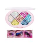 AKARY Glitter Eyeshadow Palette - 7 Colors, Long Lasting Waterproof Formula for Party and Holiday Makeup - High Pigmented Eye Shadow Powder (01) - Buy Online on GoSupps.com