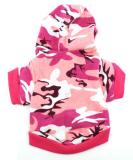 Smalllee Lucky Store Camouflage Hooded Shirt for Small Dogs | Chihuahua & Puppy Clothing | Pink Camo T-Shirt for Cats & Yorkshire Terriers (XS Mini-X) - Buy Online on GoSupps.com