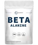 Beta Alanine Powder, Pure Beta Alanine Supplement, 2.2 Pounds (500 Days Supply), Filler Free, Amino Energy Pre Workout, Unflavored, Non-GMO and Vegan Friendly 12 Ounce (Pack of 1) - Buy Online on GoSupps.com