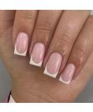 RikView French Tip Press on Nails Medium Fake Nails White Stick on Nails Square Pink Nails for Women Square French - Buy Online on GoSupps.com