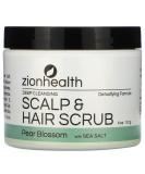 Zion Health Pear Blossom Deep Cleansing Scalp & Hair Scrub | 4 oz Sea Salt Exfoliant - Buy Online on GoSupps.com