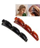Buy 2 Pack Double Bang Hair Clip Set for Women & Girls | Stylish Black & Brown Hairpins Headbands & Accessories - International Shipping Available - Buy Online on GoSupps.com