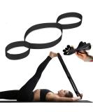 Laufe Stretch Band for Yoga & Pilates - 75cm Dehnhilfe with 3 Rings - Sustainable Pain Therapy & Fascia Training - Buy Online on GoSupps.com