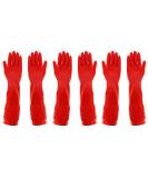 3 Pairs Heavy Duty Rubber Gloves - Extra Long Cuffs, Non-Slip Grip, Size S - Buy Online on GoSupps.com