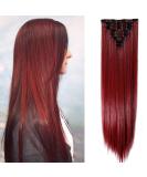 Premium Sego Clip-In Hair Extensions - 26 Maroon Mix Dark Red - 140g Tresses for Realistic Look - Buy Online on GoSupps.com