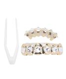 Shop Hip Hop False Teeth Set - Gold & Silver Rapper Accessories for Halloween & Festivals - Upper & Lower Teeth Decoration - Buy Online on GoSupps.com