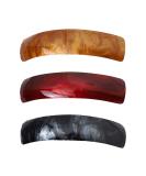 Shop 3 Pieces Retro Acrylic Hair Clips - Large Rectangular French Hair Clips for Women & Girls | International Shipping Available - Buy Online on GoSupps.com