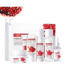 Discover Our Pomegranates Skin Care Kit | 6 in 1 Skincare Gift Set Cleanser Toner Serum & More | Moisturizing for All Skin Types - Buy Online on GoSupps.com